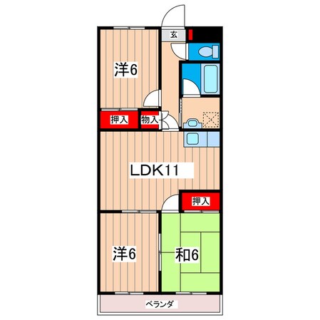 メゾンパークサイドの物件間取画像